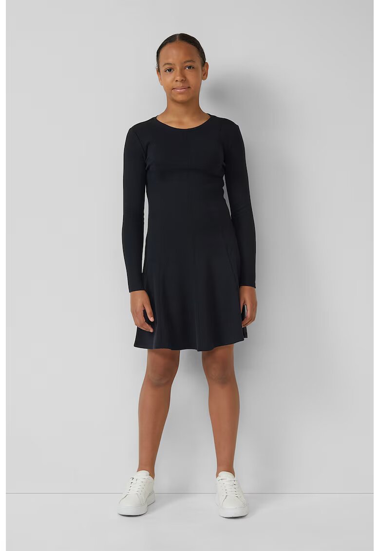 sOliver Rochie scurta evazata cu decolteu rotund - Negru
