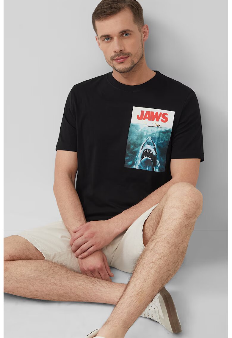 sOliver Tricou cu imprimeu foto - Rosu/Negru/Albastru