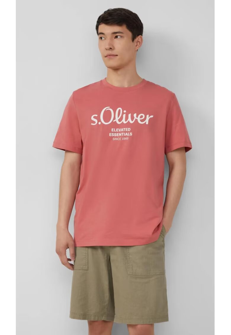 sOliver Tricou cu imprimeu logo metalic