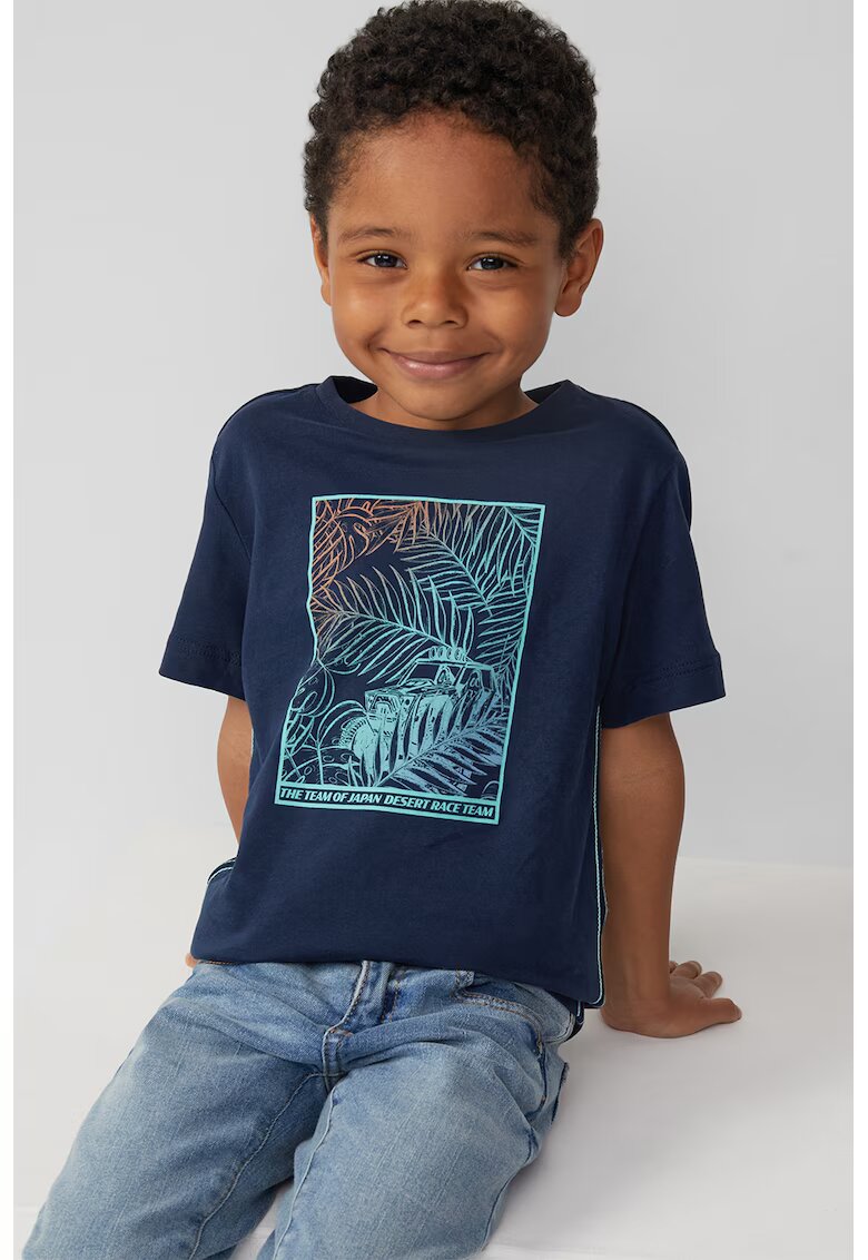 sOliver Tricou cu imprimeu tropical - Bleumarin