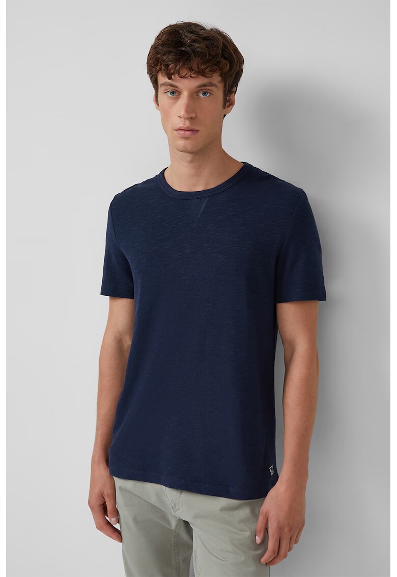 sOliver Tricou din bumbac cu decolteu la baza gatului - Bleumarin