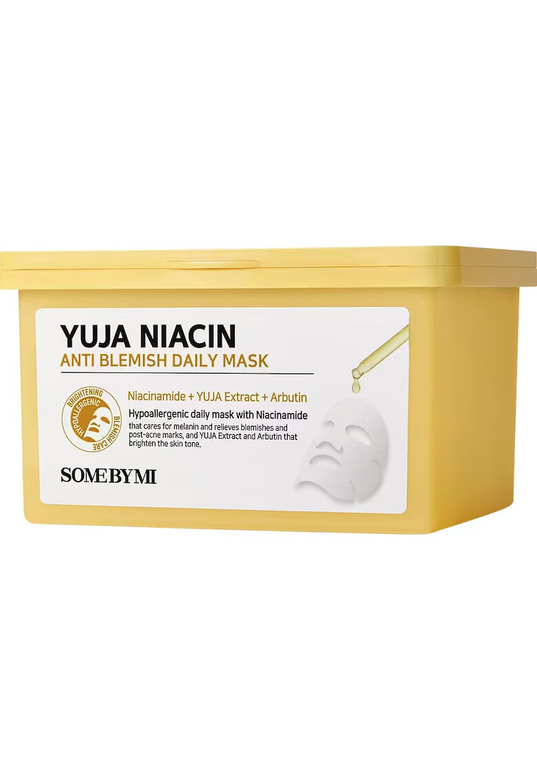 Some By Mi Yuja Niacin Anti-Blemish Daily Mask Masca de fata iluminatoare 30 buc