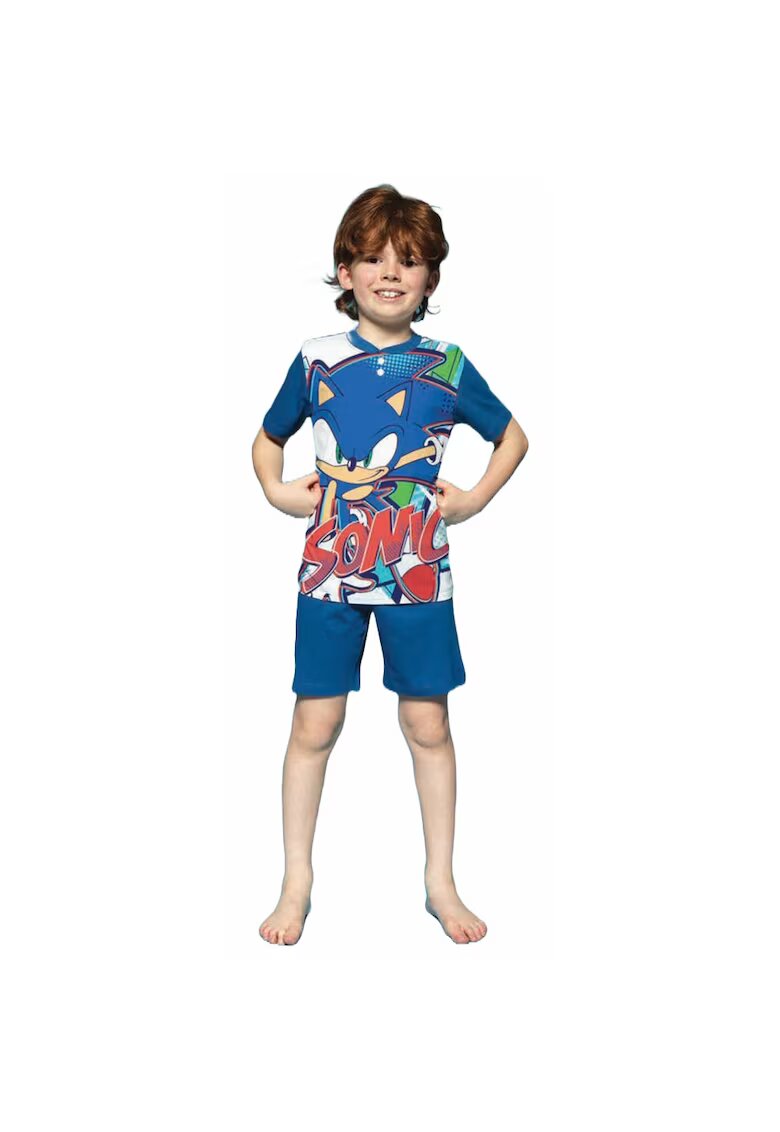 Sonic Pijama cu imprimeu cu - Albastru