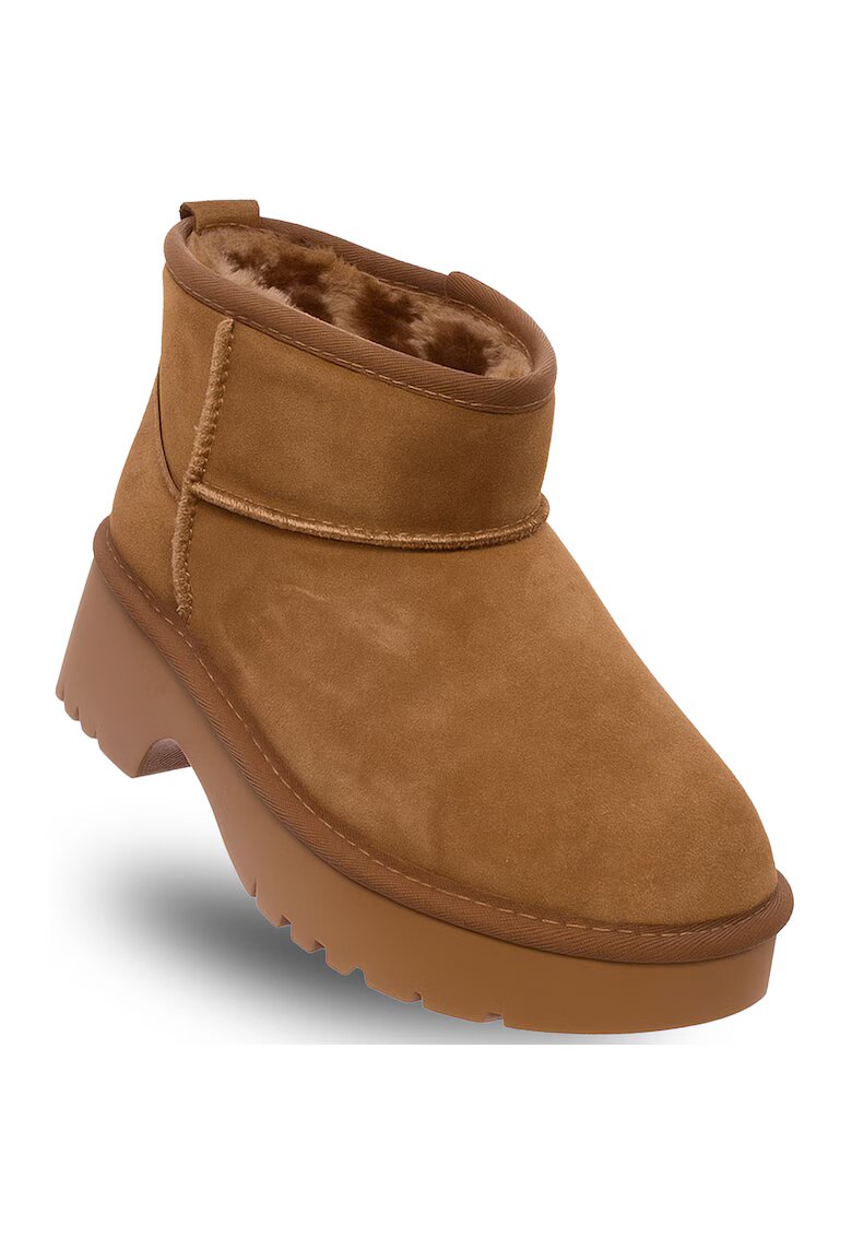 Soprani Couture Ghete dama - LEA SUEDE - maro - piele naturala - talpa din spuma