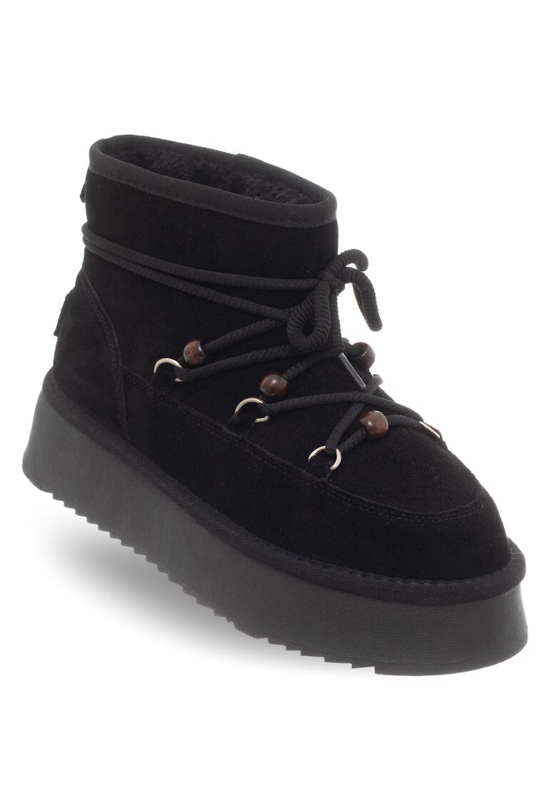 Soprani Couture Ghete dama - SSW521P72/03 STONES - piele naturala - negru - talpa din spuma