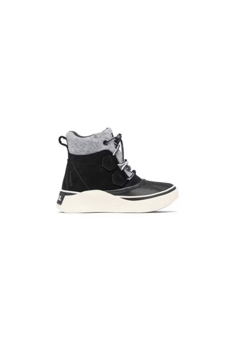 Sorel Ghete baieti 304096716 - Piele naturala - Negru - Negru