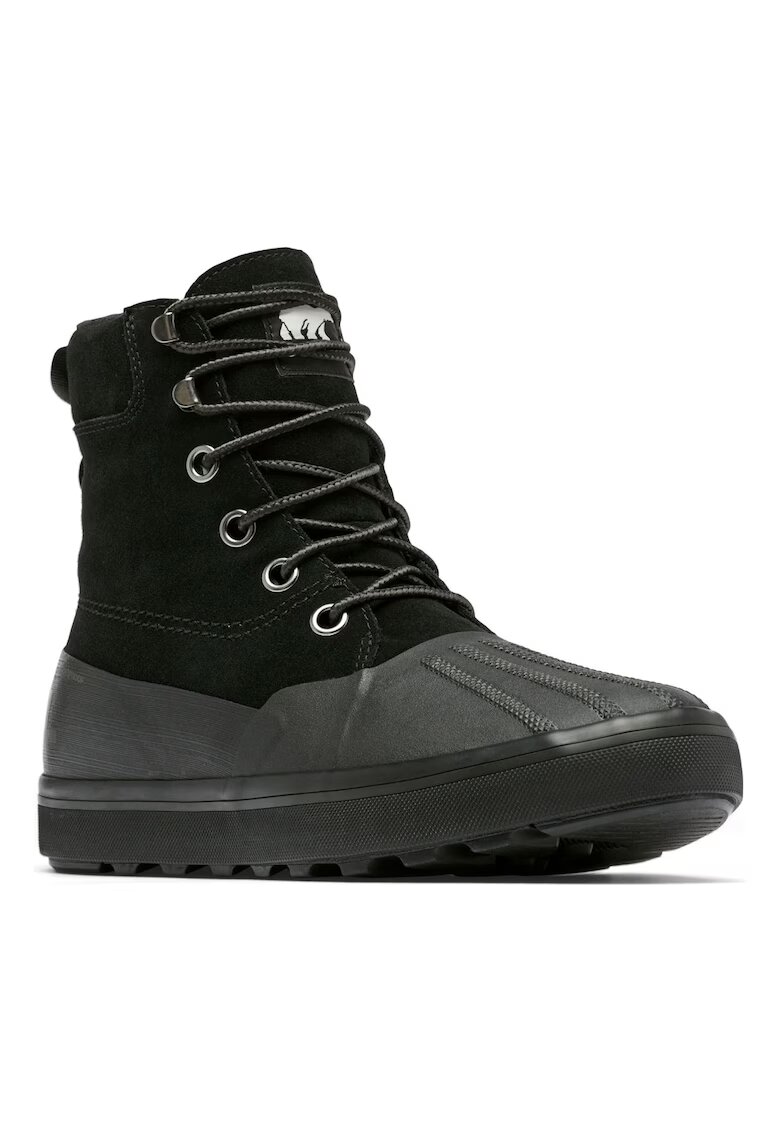 Sorel Ghete barbati - Piele intoarsa/Cauciuc - Negru - Negru