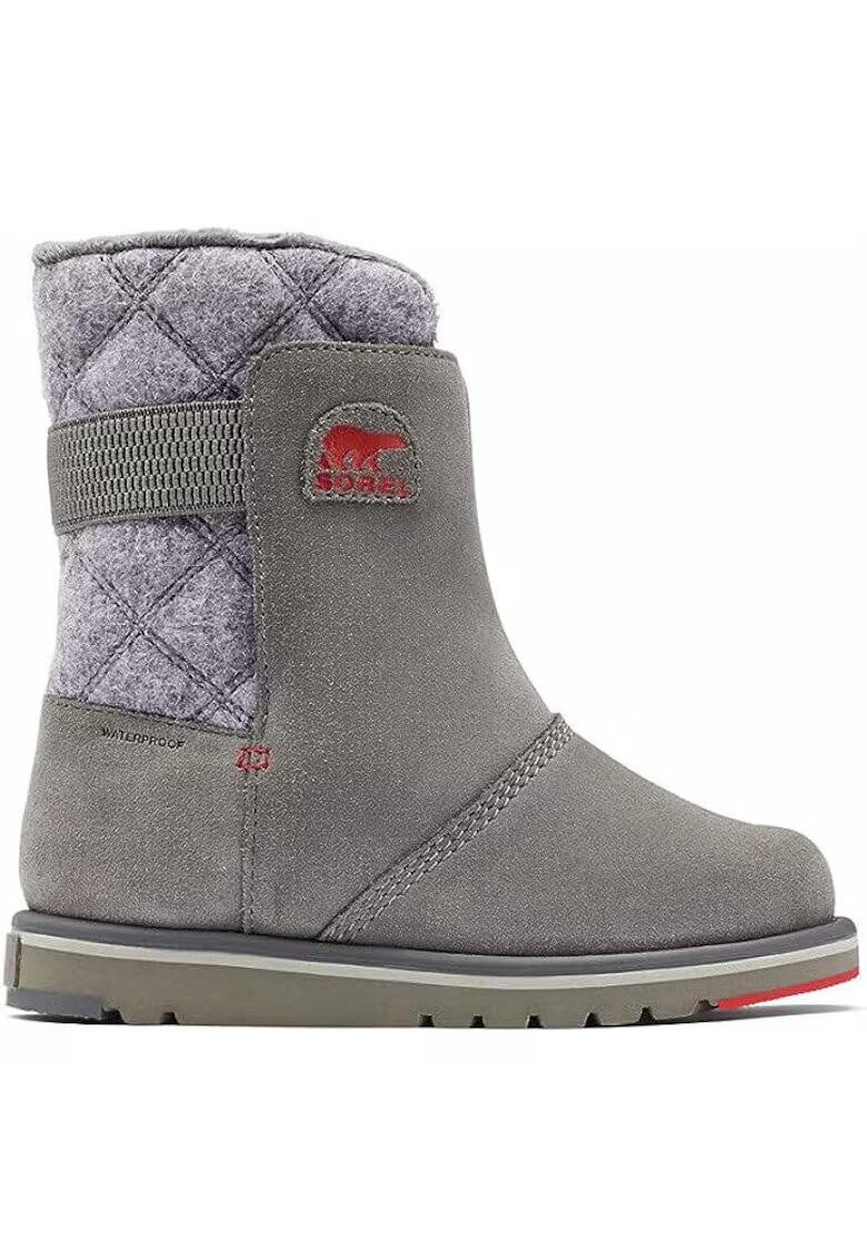 Sorel Ghete copii - Piele intoarsa - Gri -