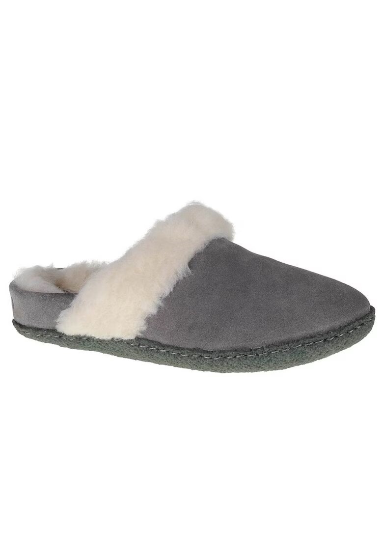 Sorel Papuci dama Nakiska Slide II - Piele naturala - Gri/Alb - Alb/Gri