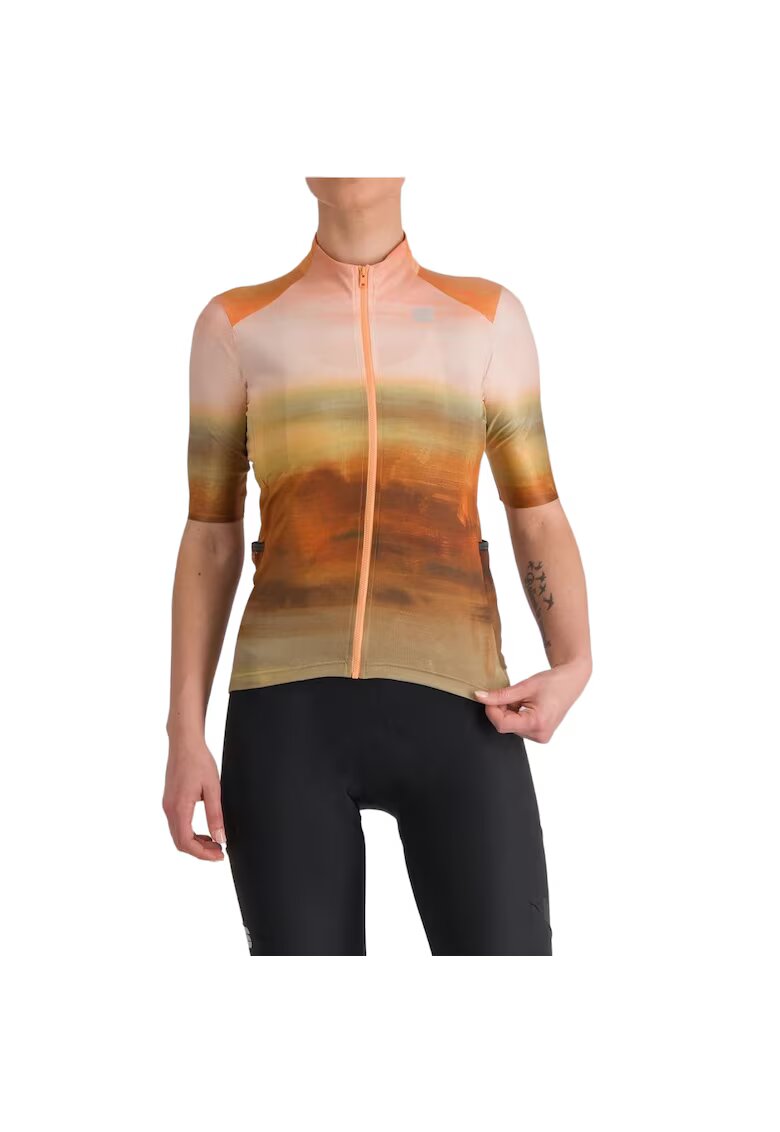 Sportful Tricou ciclism dama Flow Supergiara SS 2024 Crem/Maro - Crem