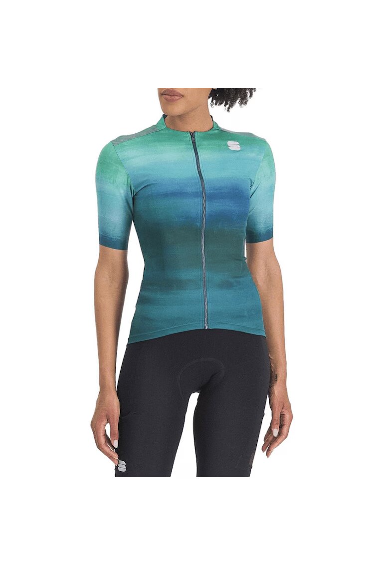 Sportful Tricou ciclism dama Flow Supergiara Turcoaz/Bleu - Turcoaz