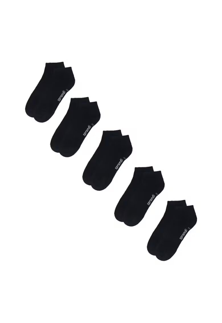 Sprandi Set 5 perechi sosete medii dama - 590486 - Bumbac - Negru -