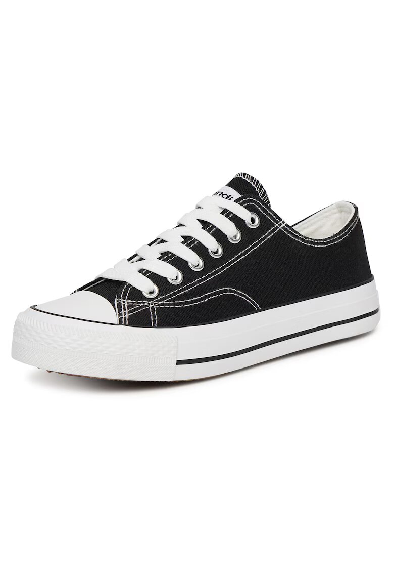 Sprandi Tenisi pentru dama - textil - alb/negru