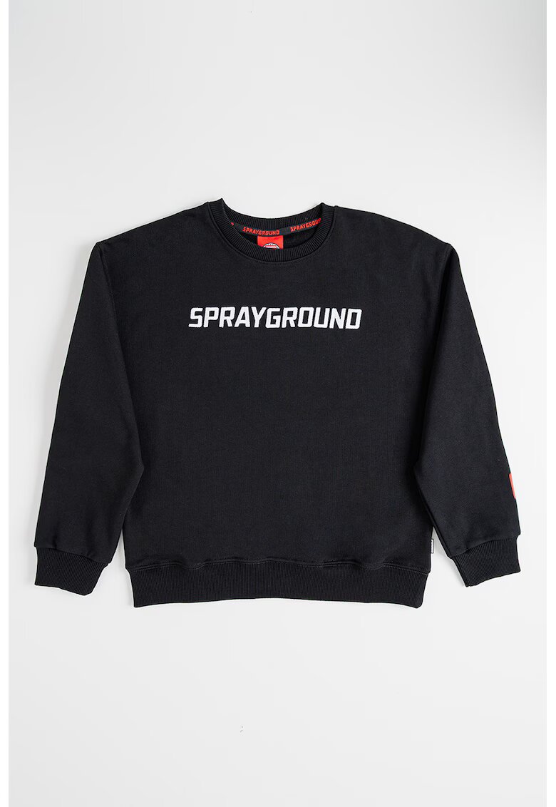 SPRAYGROUND Bluza de trening cu imprimeu logo - Alb/Negru