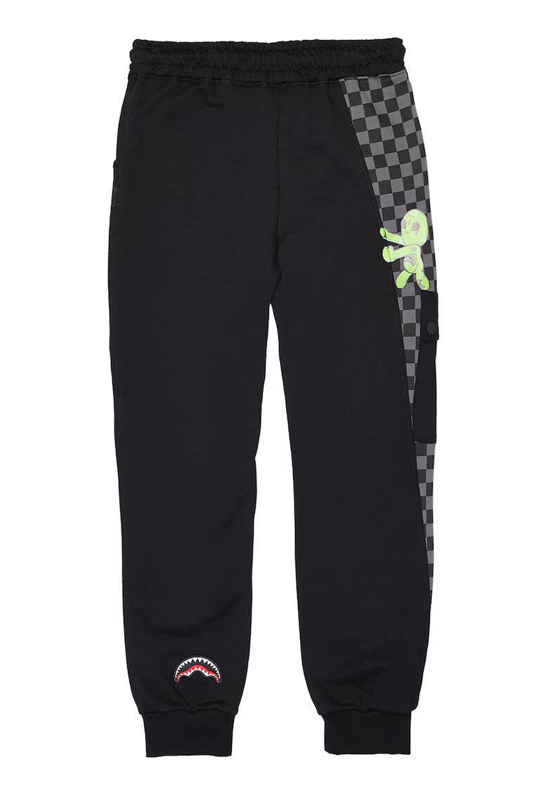 SPRAYGROUND Pantaloni de trening cargo Cosmic Ray - Negru/Gri inchis