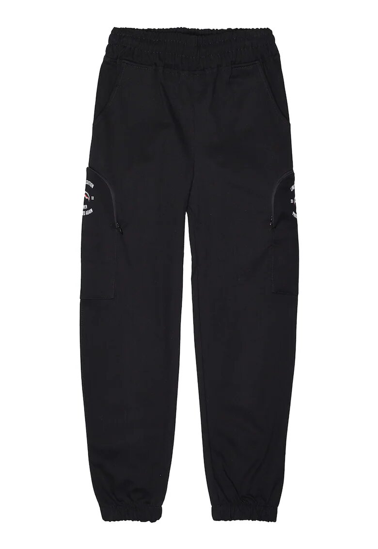 SPRAYGROUND Pantaloni de trening cu buzunare cu fermoar Special - Negru/Rosu vermillion