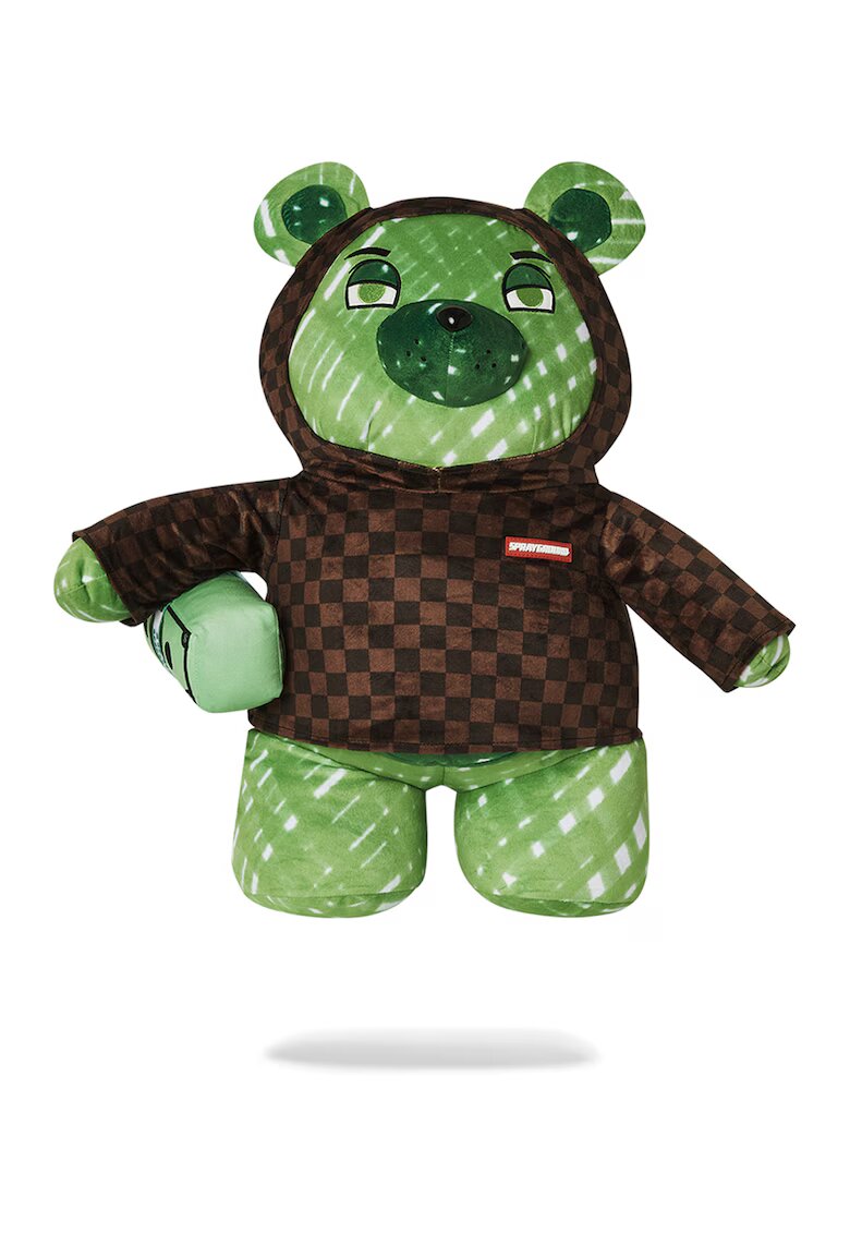 SPRAYGROUND Rucsac cu model urs - Alb/Verde
