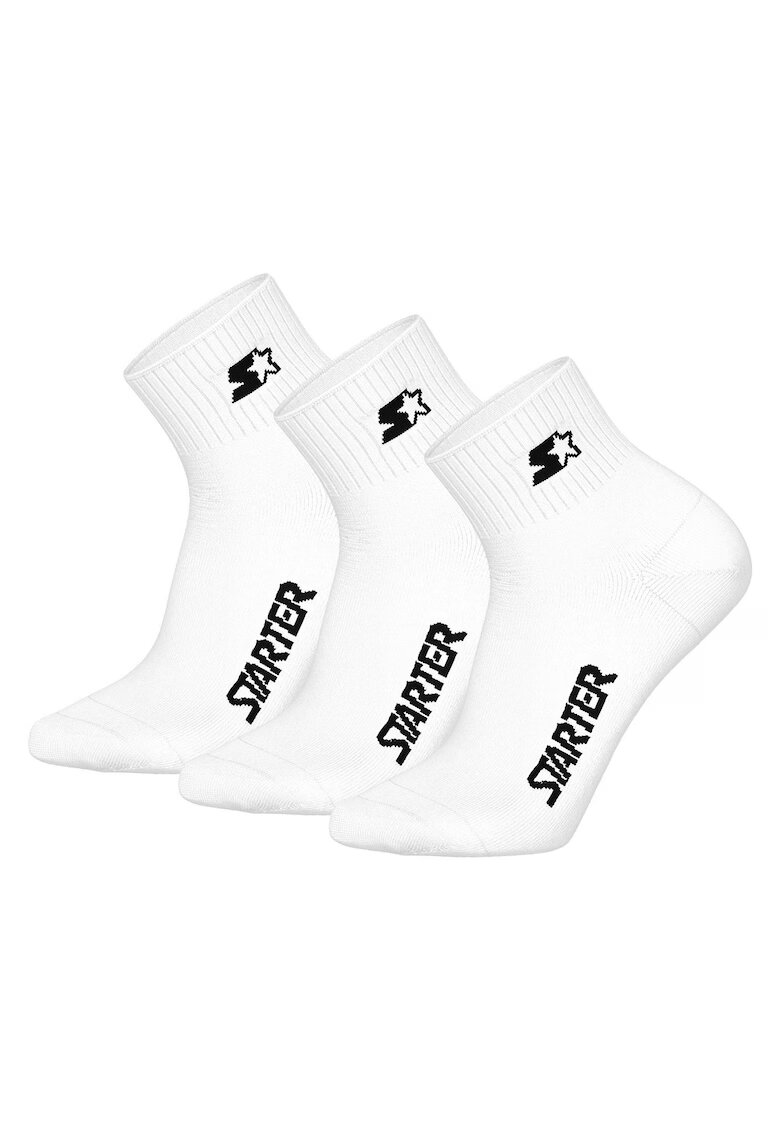Starter Set de sosete scurte unisex - 3 perechi - Alb