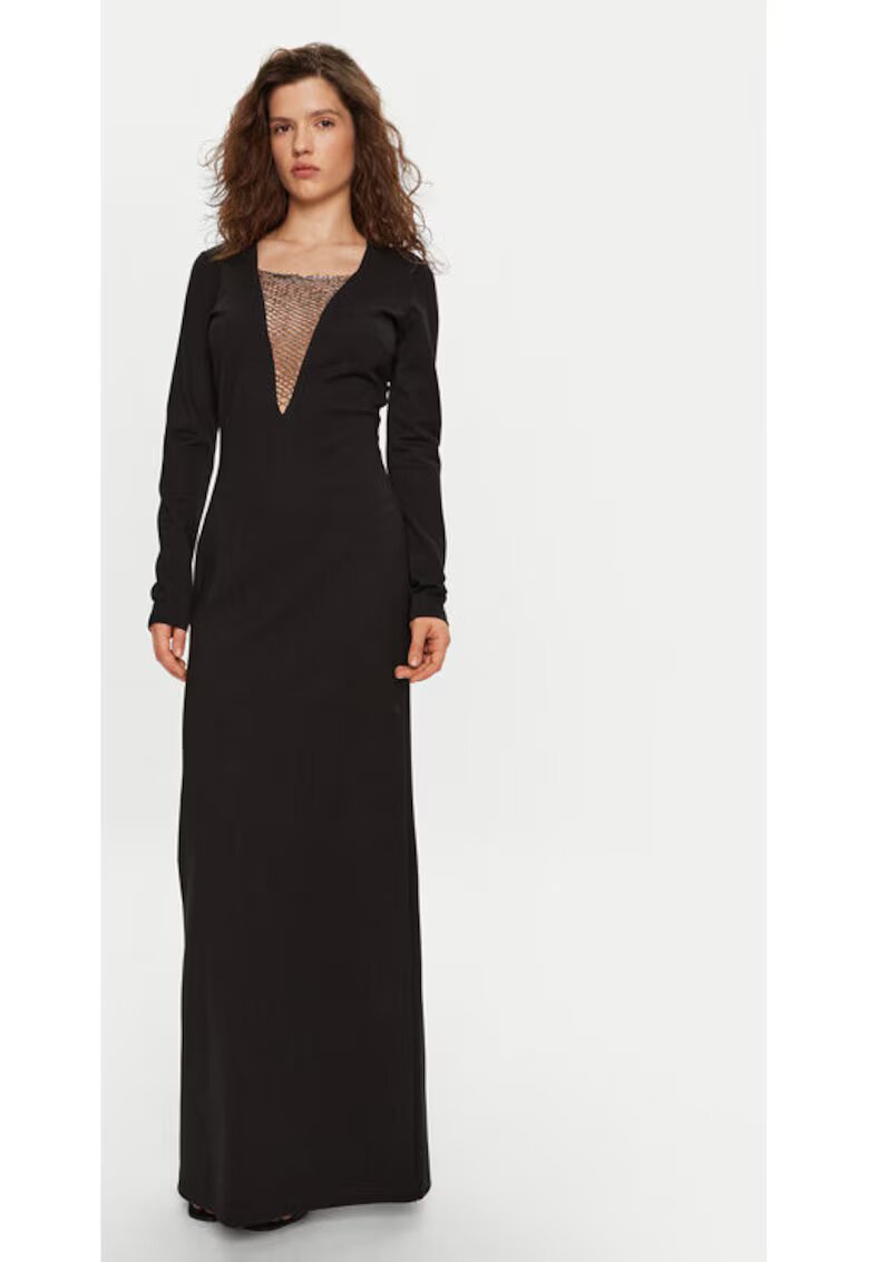 Staud Rochie dama - 304549168 - Viscoza/Poliamida - Negru - Negru