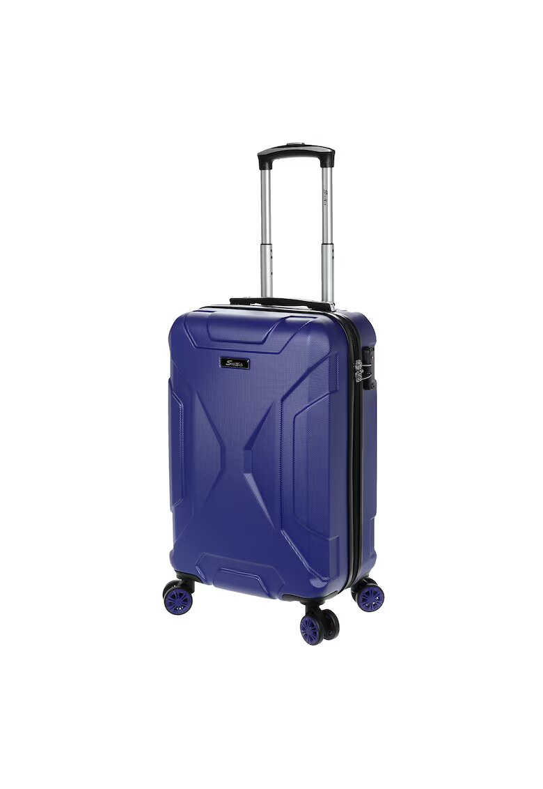 Stelxis Troler Cabina - ABS - 4 Roti Duble - Cifru TSA - ST 525 - 58 cm - Bleumarin