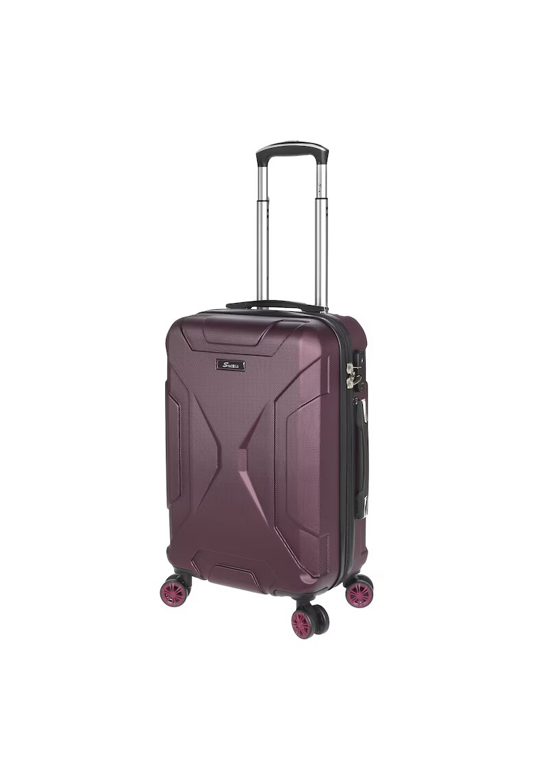 Stelxis Troler Cabina - ABS - 4 Roti Duble - Cifru TSA - ST 525 - 58 cm - Grena