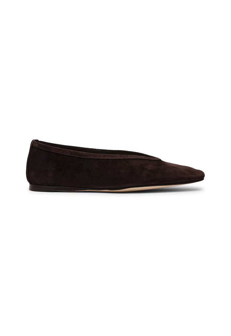 Steve Madden Balerini uni de piele intoarsa - Maro inchis