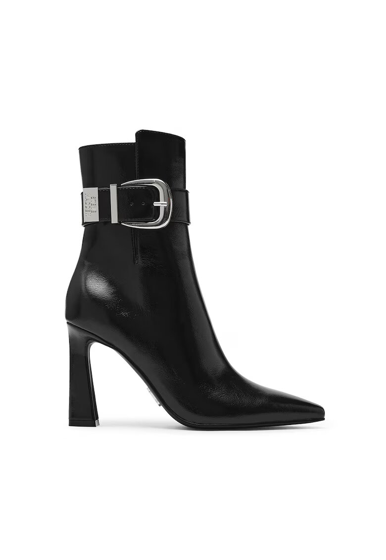 Steve Madden Botine de piele ecologica cu toc inalt Stashed - Negru
