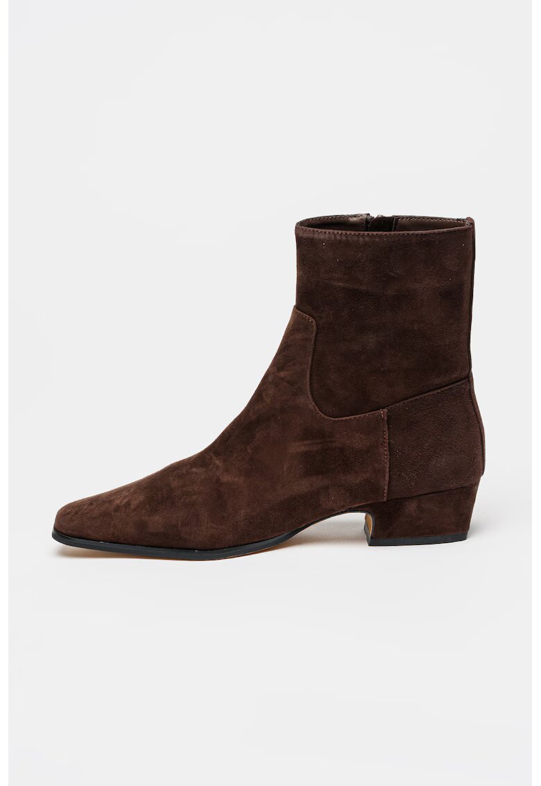 Steve Madden Botine din piele Dusty - Maro inchis