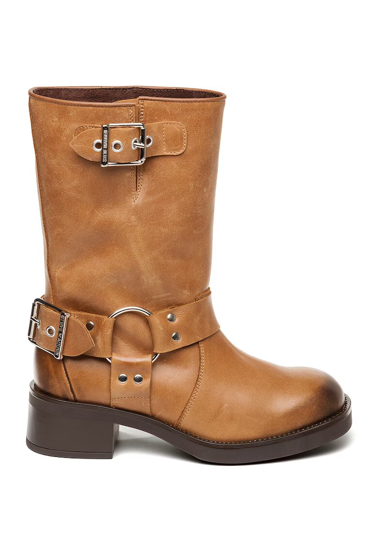 Steve Madden Cizme mid-calf de piele - Caramel