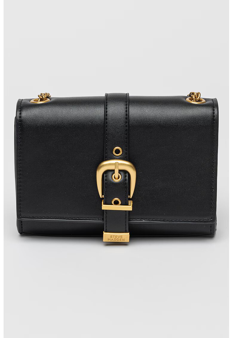 Steve Madden Geanta crossbody de piele ecologica cu bareta de lant - Negru