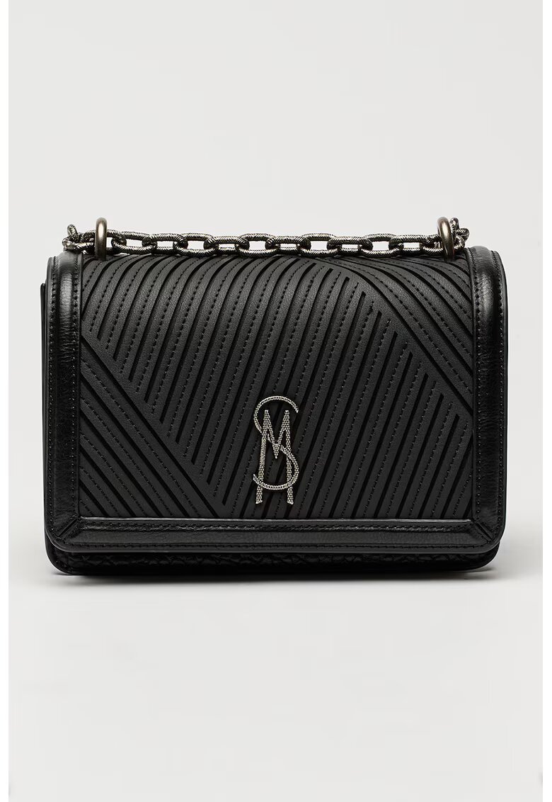 Steve Madden Geanta crossbody de piele ecologica cu bareta lant - Negru