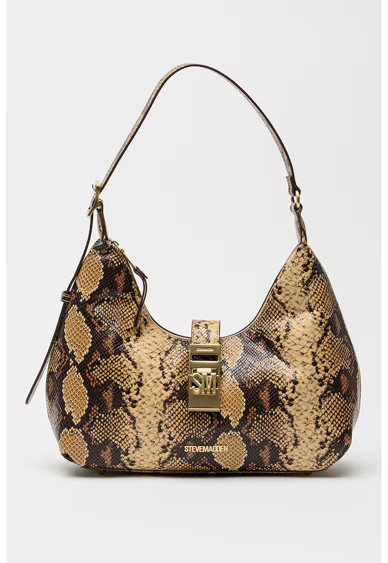Steve Madden Geanta cu logo metalic - Maro/Bej deschis