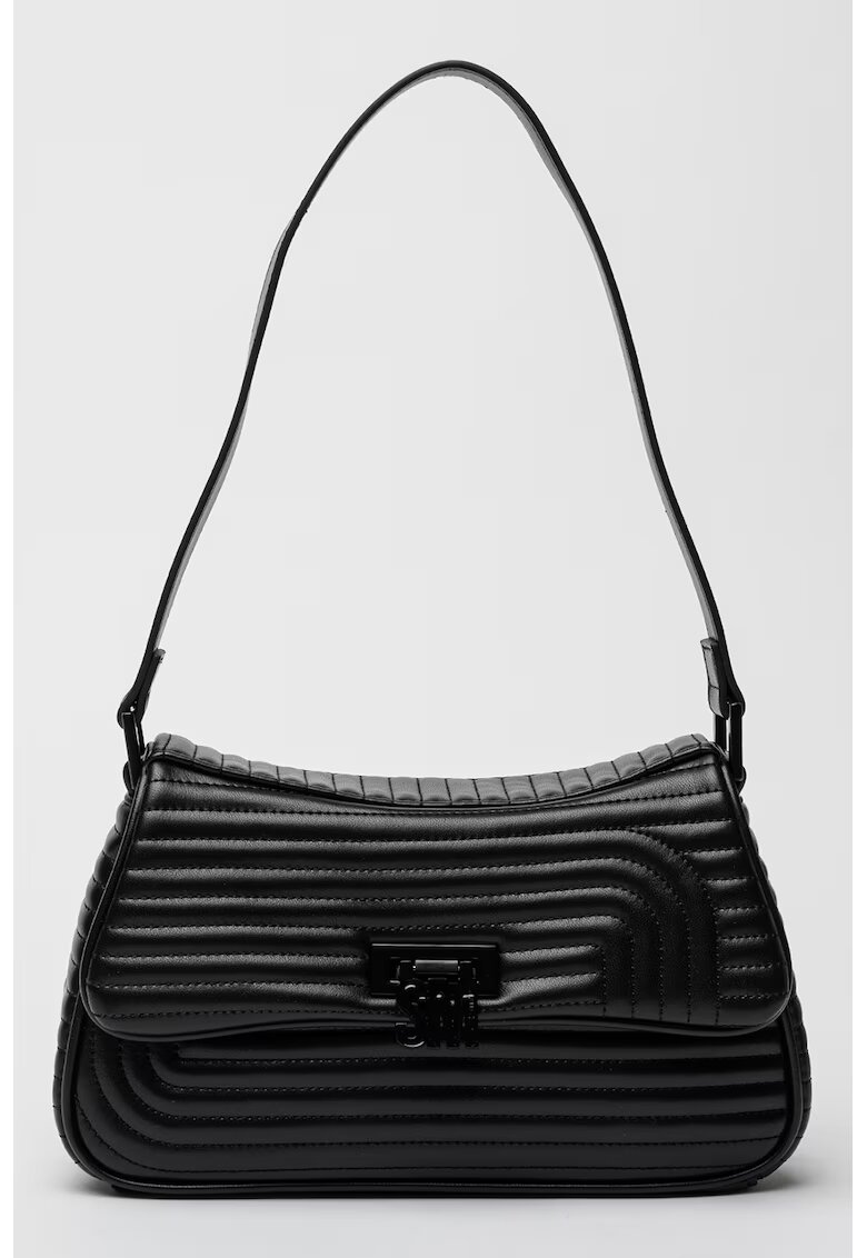 Steve Madden Geanta de piele ecologica cu bareta de umar si aspect matlasat Bikes - Negru