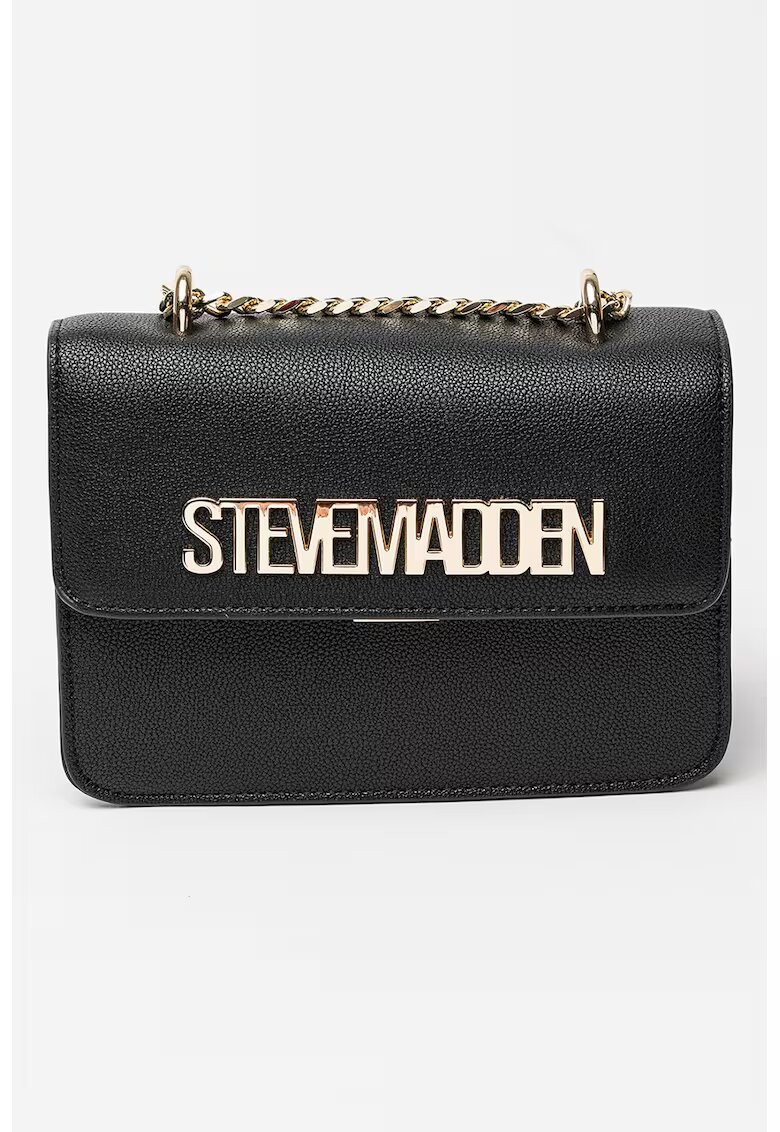 Steve Madden Geanta de piele ecologica cu logo metalic Stakes - Negru