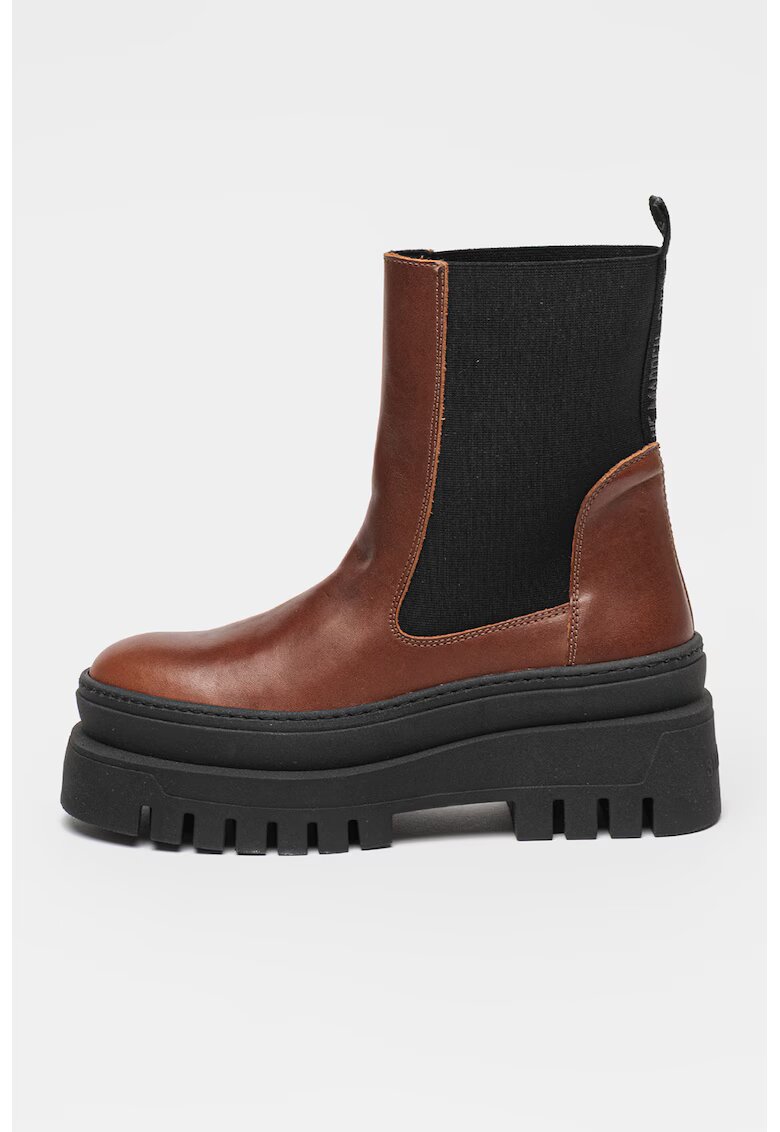 Steve Madden Ghete Chelsea de piele Cassandra - Maro scortisoara
