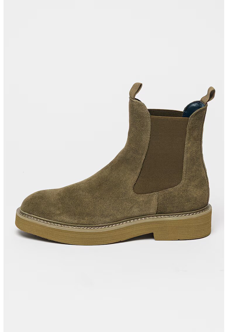 Steve Madden Ghete Chelsea din piele intoarsa Brantley - Verde feriga
