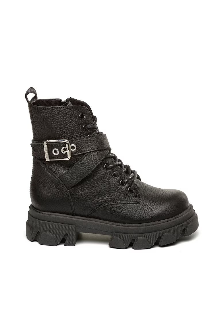 Steve Madden Ghete de piele Trappers - Negru