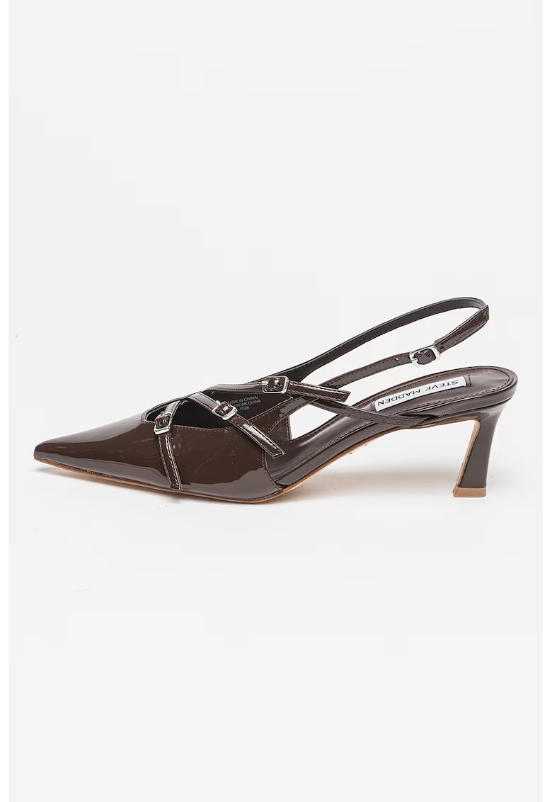 Steve Madden Pantofi cu barete multiple si varf ascutit - Maro inchis
