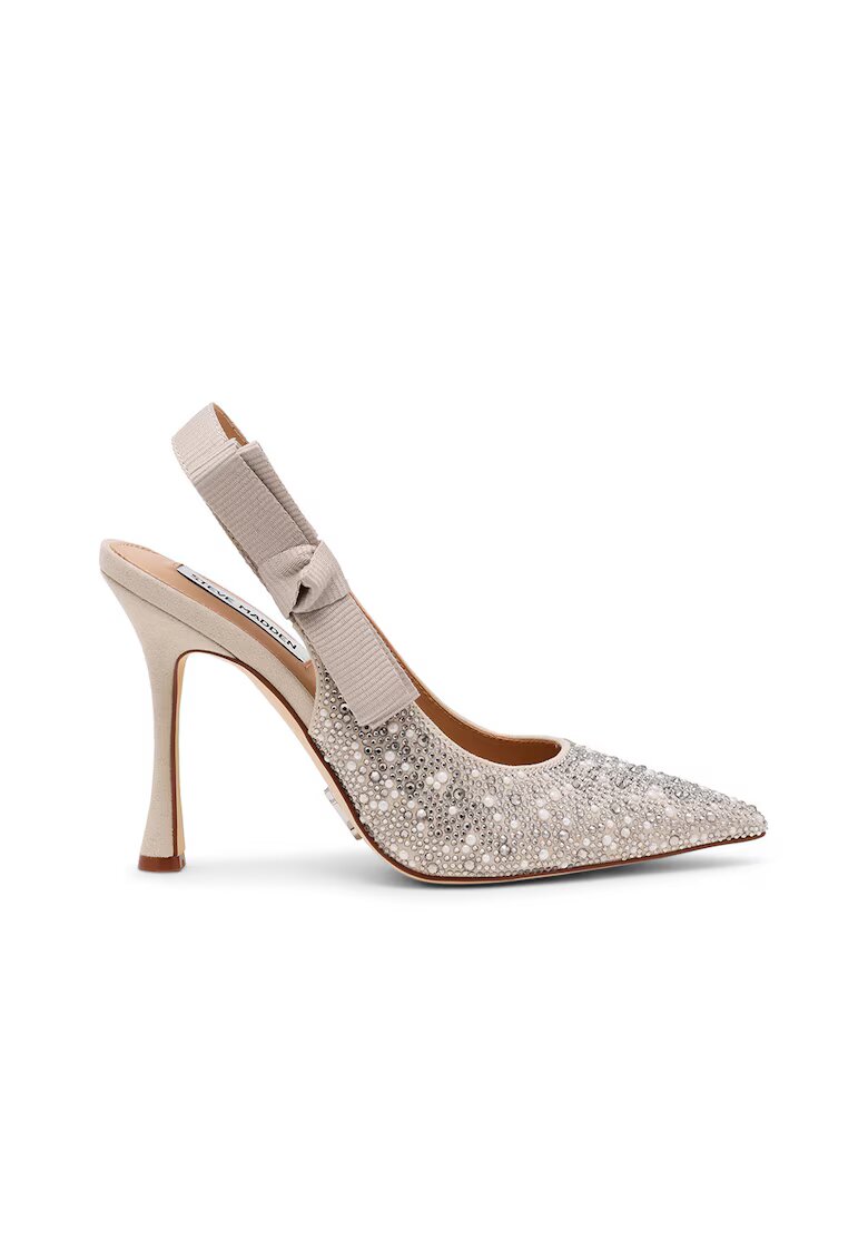 Steve Madden Pantofi cu strasuri Brylie - Alb fildes/Argintiu