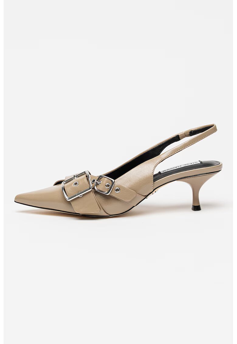 Steve Madden Pantofi cu varf ascutit - catarama si toc kitten - Maro taupe
