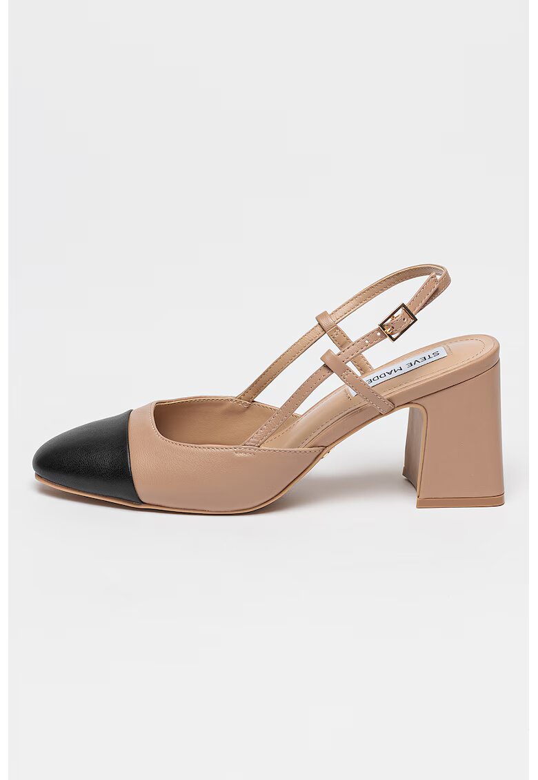 Steve Madden Pantofi din piele Zeina - Negru/Roz prafuit