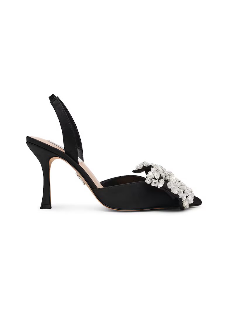 Steve Madden Pantofi din satin cu aplicatii din strasuri Lovie - Negru/Transparent
