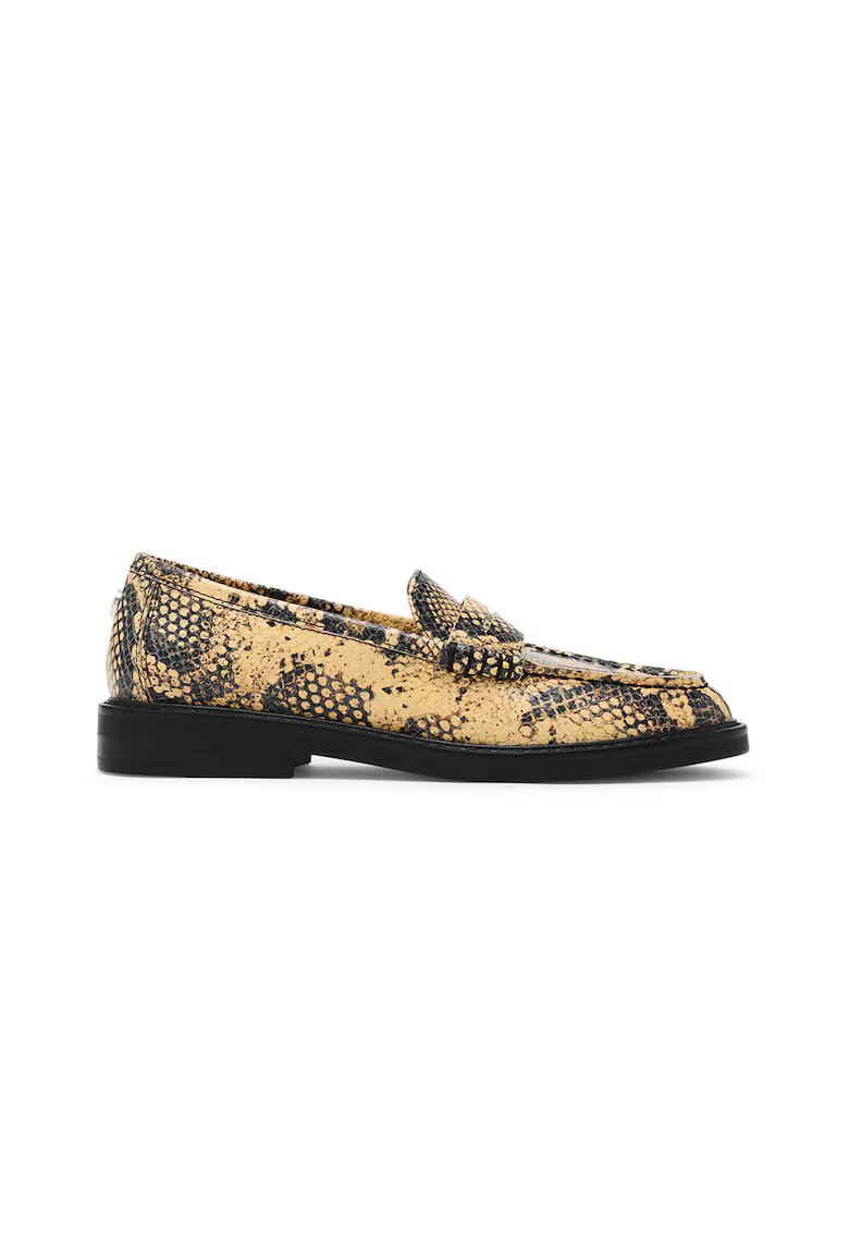 Steve Madden Pantofi loafer de piele Adison - Negru/Bej