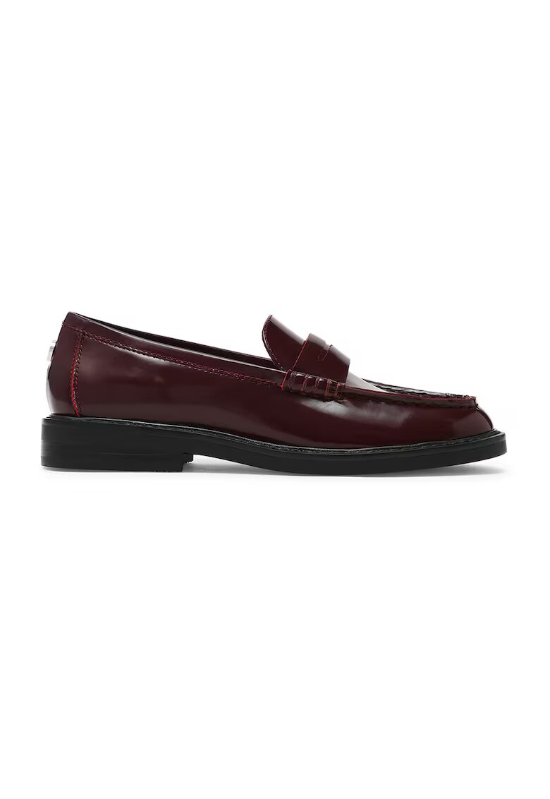 Steve Madden Pantofi loafer de piele Adison - Rosu inchis
