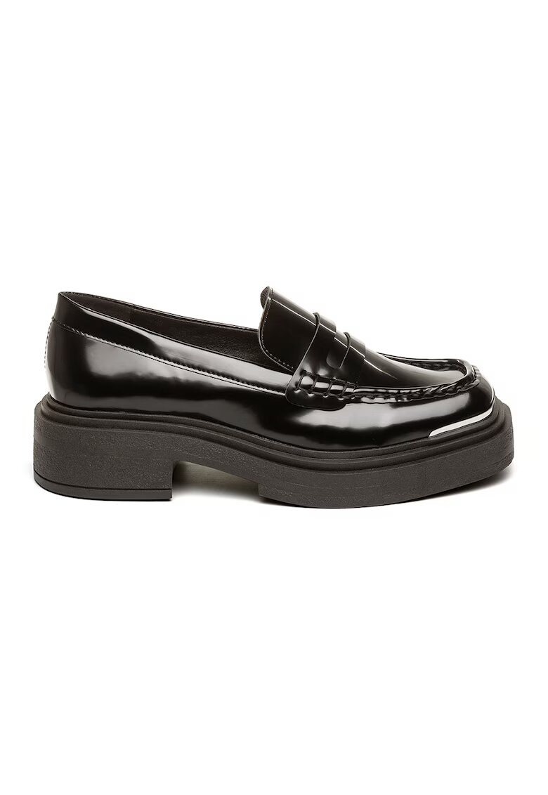 Steve Madden Pantofi loafer de piele lacuita - Negru