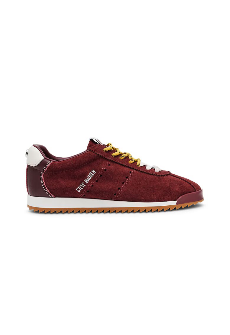 Steve Madden Pantofi Mirage sport de piele intoarsa - Visiniu/Rosu inchis