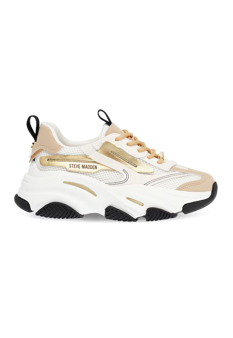 Steve Madden Pantofi sport cu insertii de plasa Possession-E - Alb/Bej
