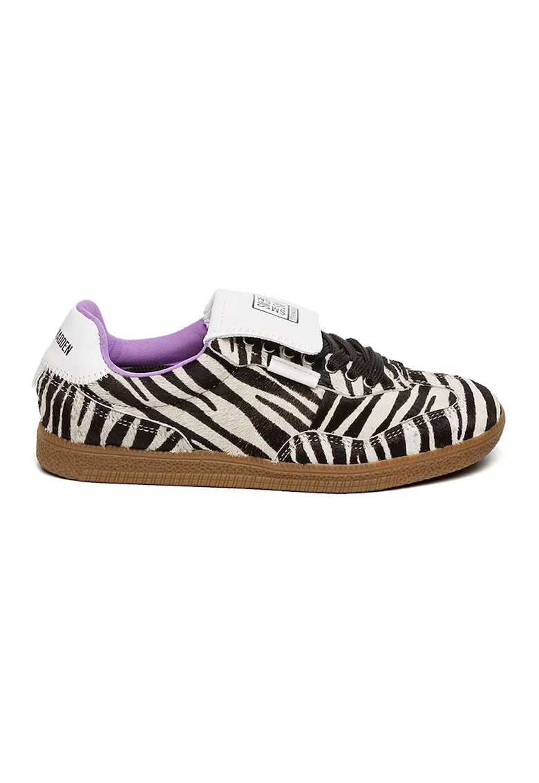 Steve Madden Pantofi sport de piele ecologica cu par scurt Ethora-L - Alb/Negru