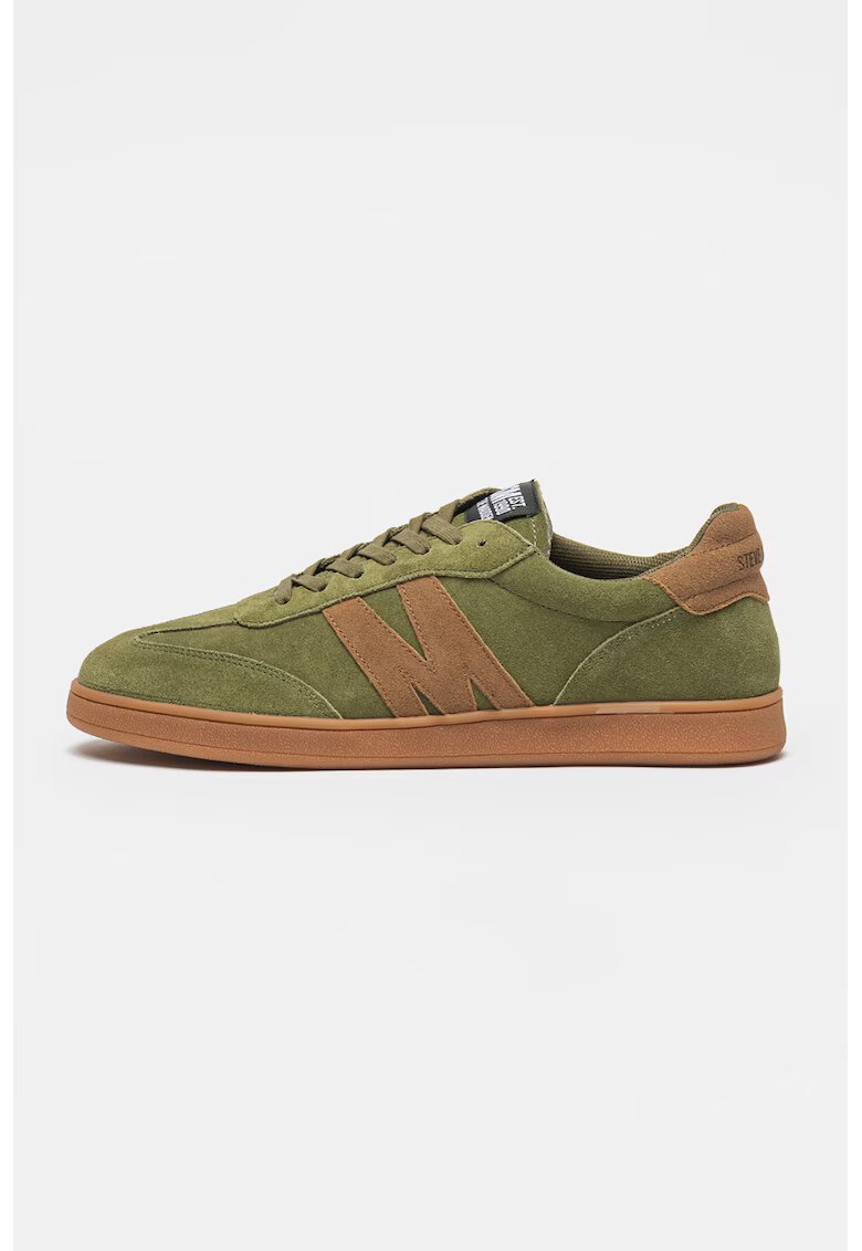 Steve Madden Pantofi sport din piele Caelum - Verde/Maro