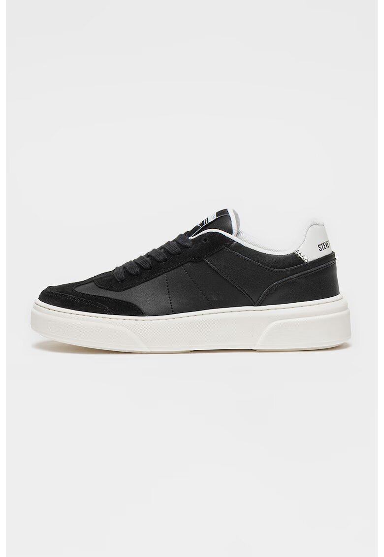 Steve Madden Pantofi sport din piele cu garnituri din piele intoarsa Breakaway - Negru